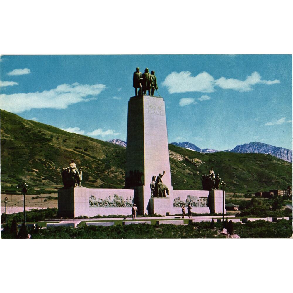 This Is The Place Monument Postcard‎ Emigration Canyon Salt Lake City Utah